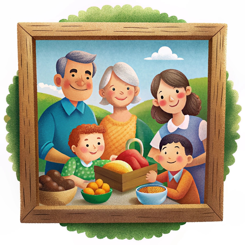 Family celebrating memories together